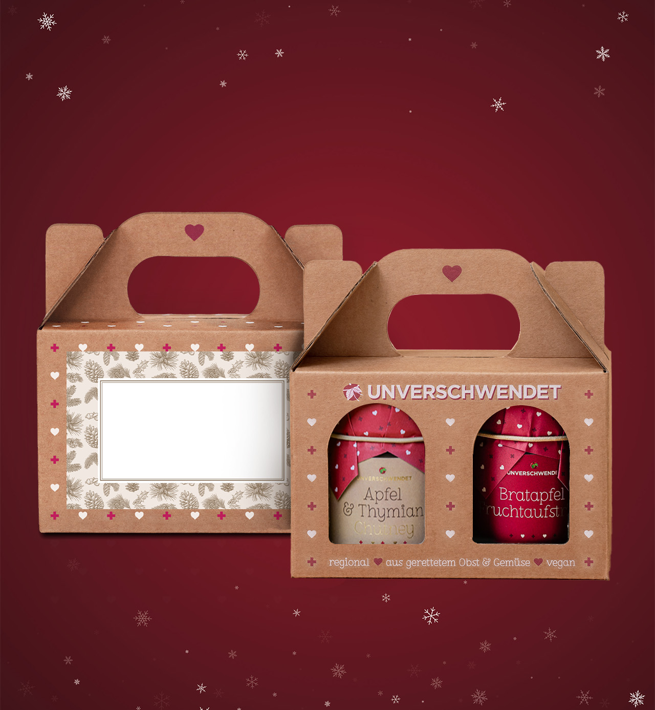 Weihnachtsduett Apfel mit Brandingsticker Weihnachtsduett Apfel mit Brandingsticker