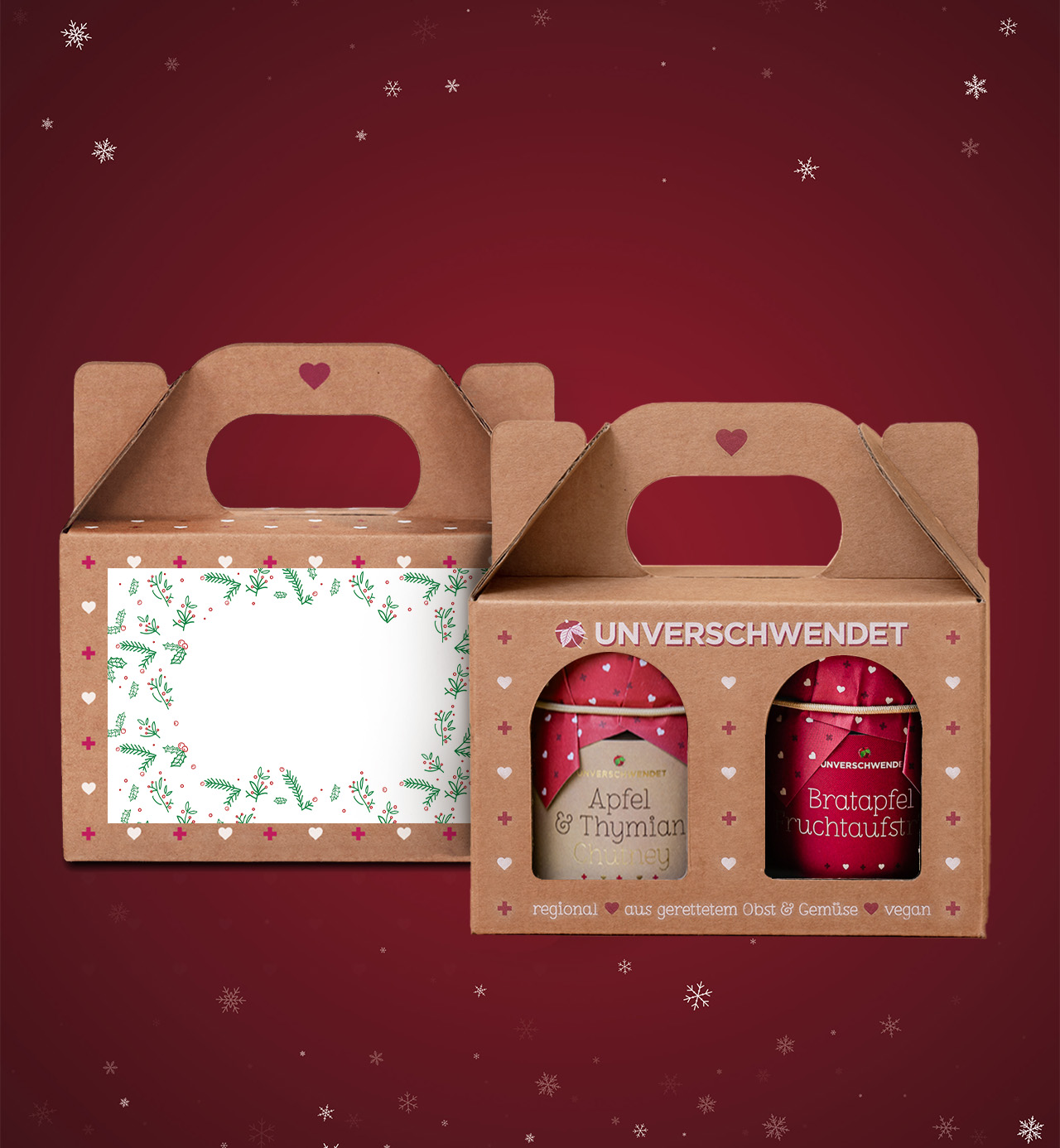 Weihnachtsduett Apfel mit Brandingsticker