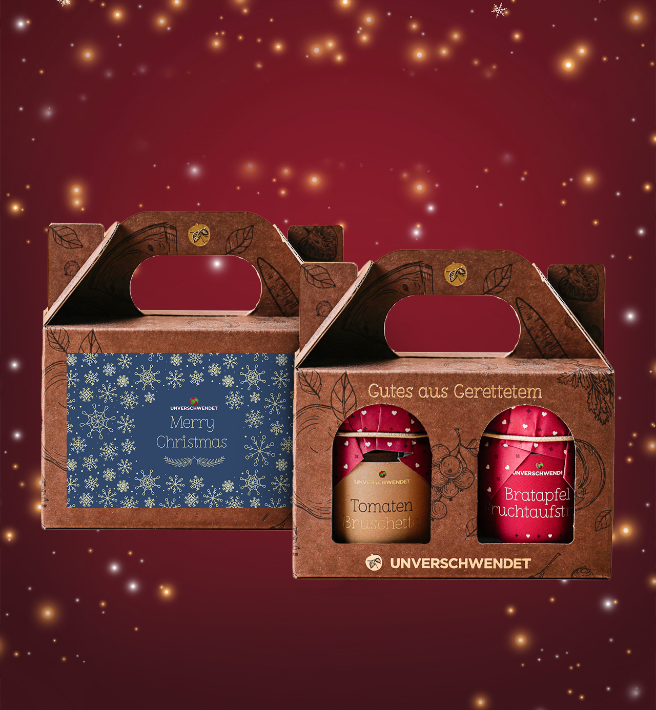 Duett Weihnachtsgruß blau-gold Duett Weihnachtsgruß blau-gold
