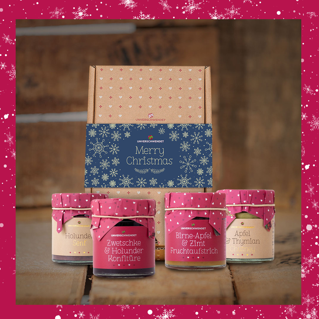 Fruchtiges Allerlei Weihnachten blau-gold