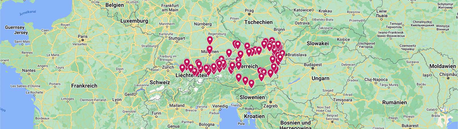 Übersicht von Läden, wo man Unverschwendet Produkte kaufen kann.