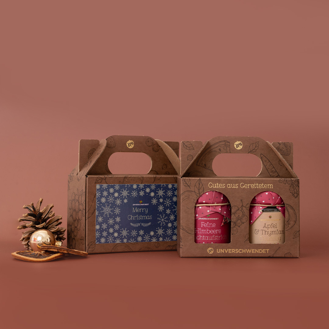 Duett Pikant & Fruchtig Weihnachten blau-gold