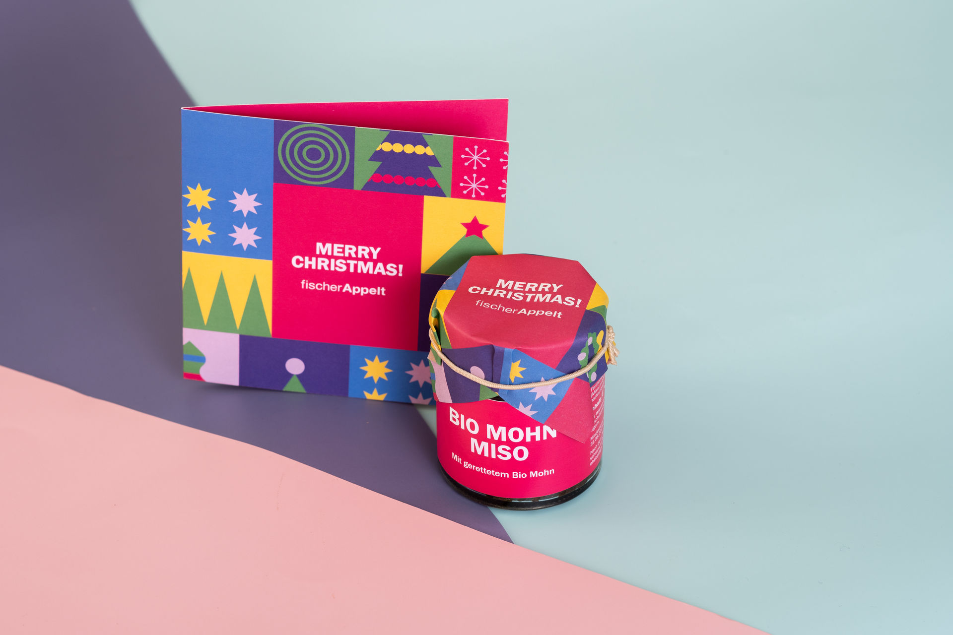 Unverschwendet Gläschen und Karte im Weihnachtsdesign (mit Brandningmöglichkeit) Unverschwendet Gläschen und Karte im Weihnachtsdesign