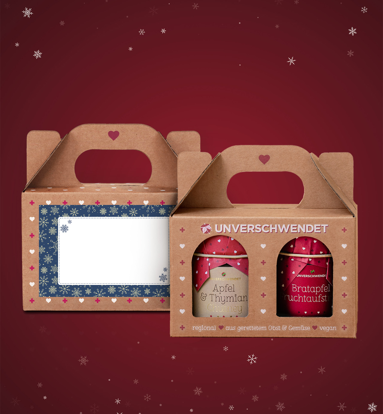 Weihnachtsduett Apfel mit Brandingsticker Weihnachtsduett Apfel mit Brandingsticker