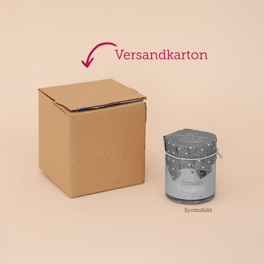 Versandkarton passend für 1 Glas Versandkarton passend für 1 Glas