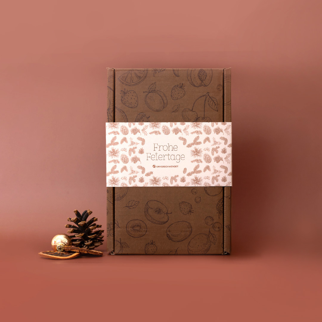 Geschenkkarton Knabberspaß & Punschzeit Weihnachten Tannenzapfen hellbraun Geschenkkarton Knabberspaß & Punschzeit Weihnachten Tannenzapfen hellbraun