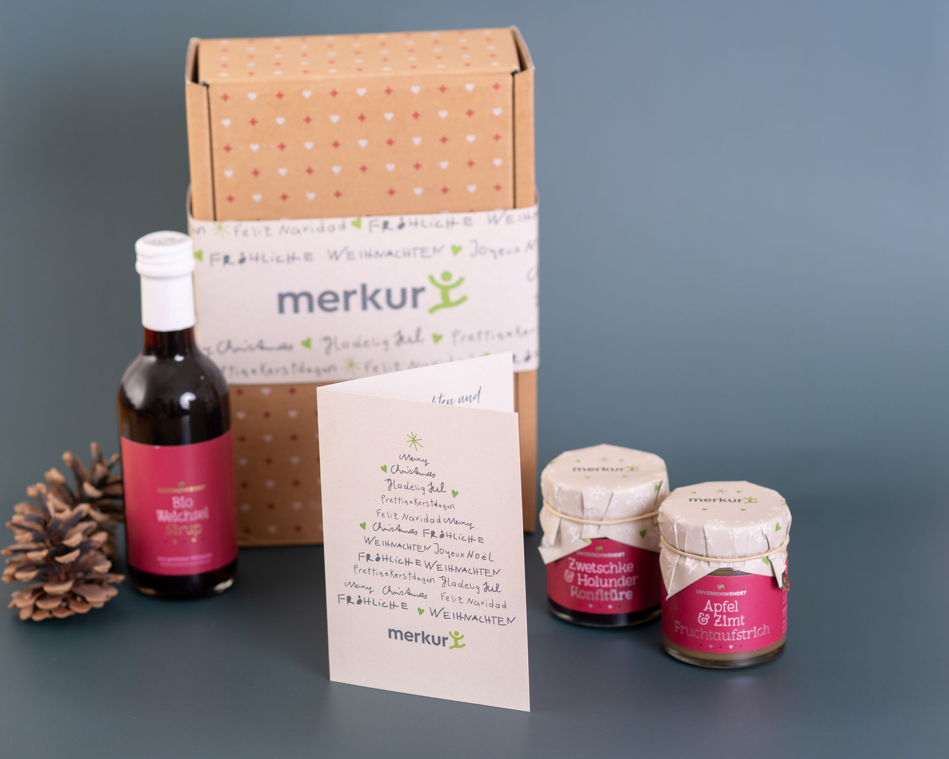 Weihnachts-geschenkset von Unverschwendet mit Weihnachtskarte (personalisierbar) Weihnachts-geschenkset von Unverschwendet mit Weihnachtskarte