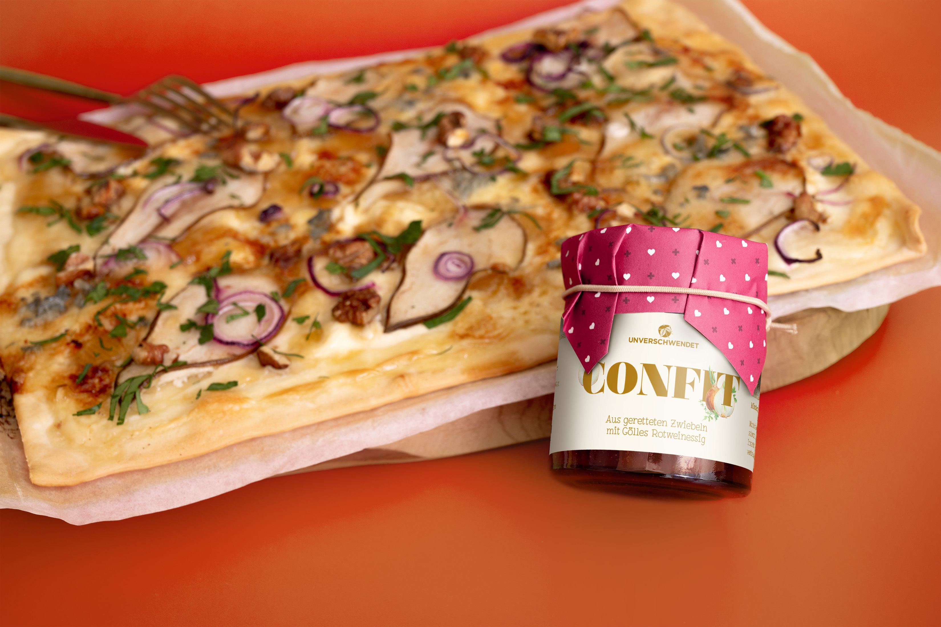 Zwiebel & Gölles Rotweinessig Confit Weihnachten rot-grün-weiß