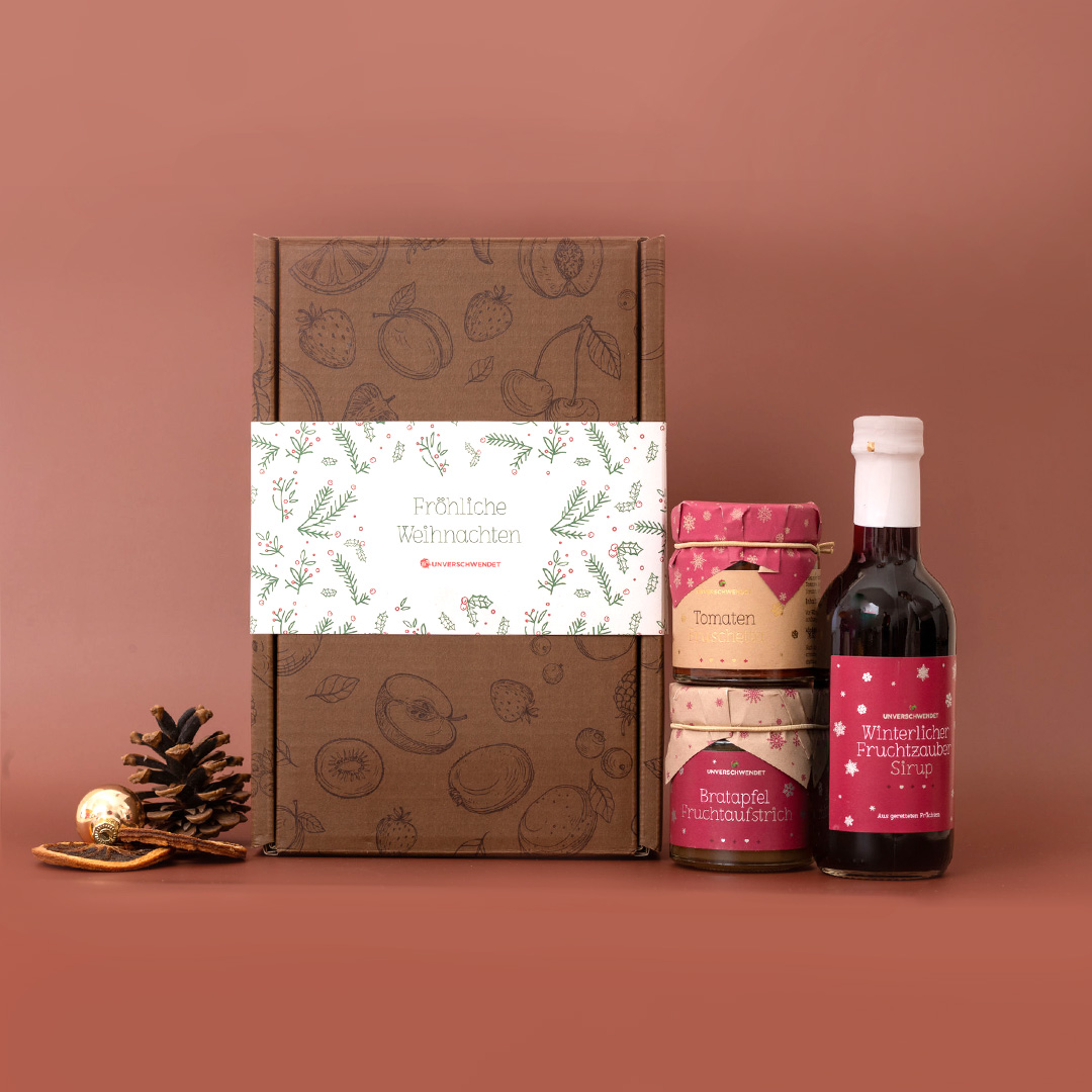 Geschenkkarton Der Weihnachtsklassiker Weihnachten rot-grün-weiß