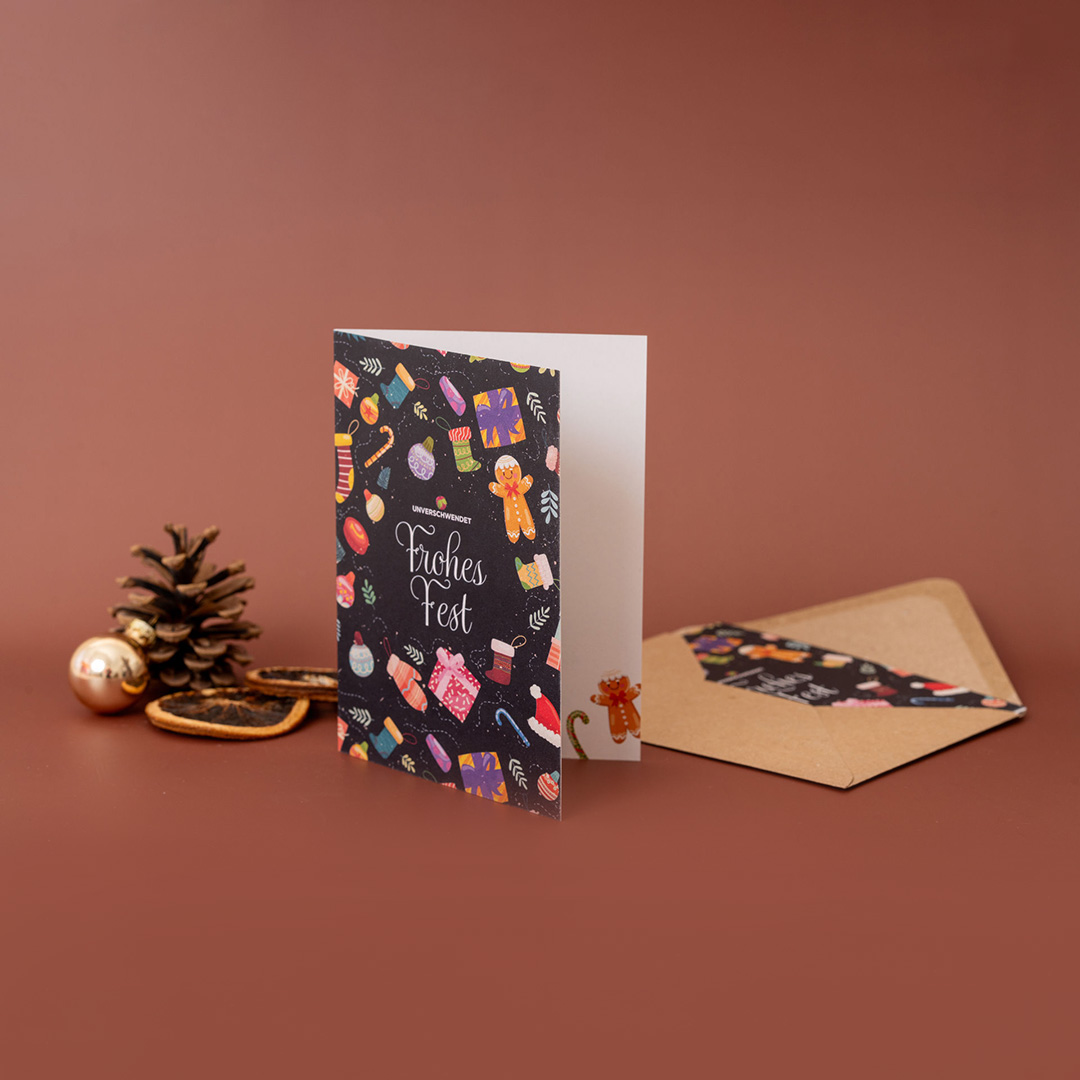 Klappkarte & Kuvert Weihnacht Wimmelbild