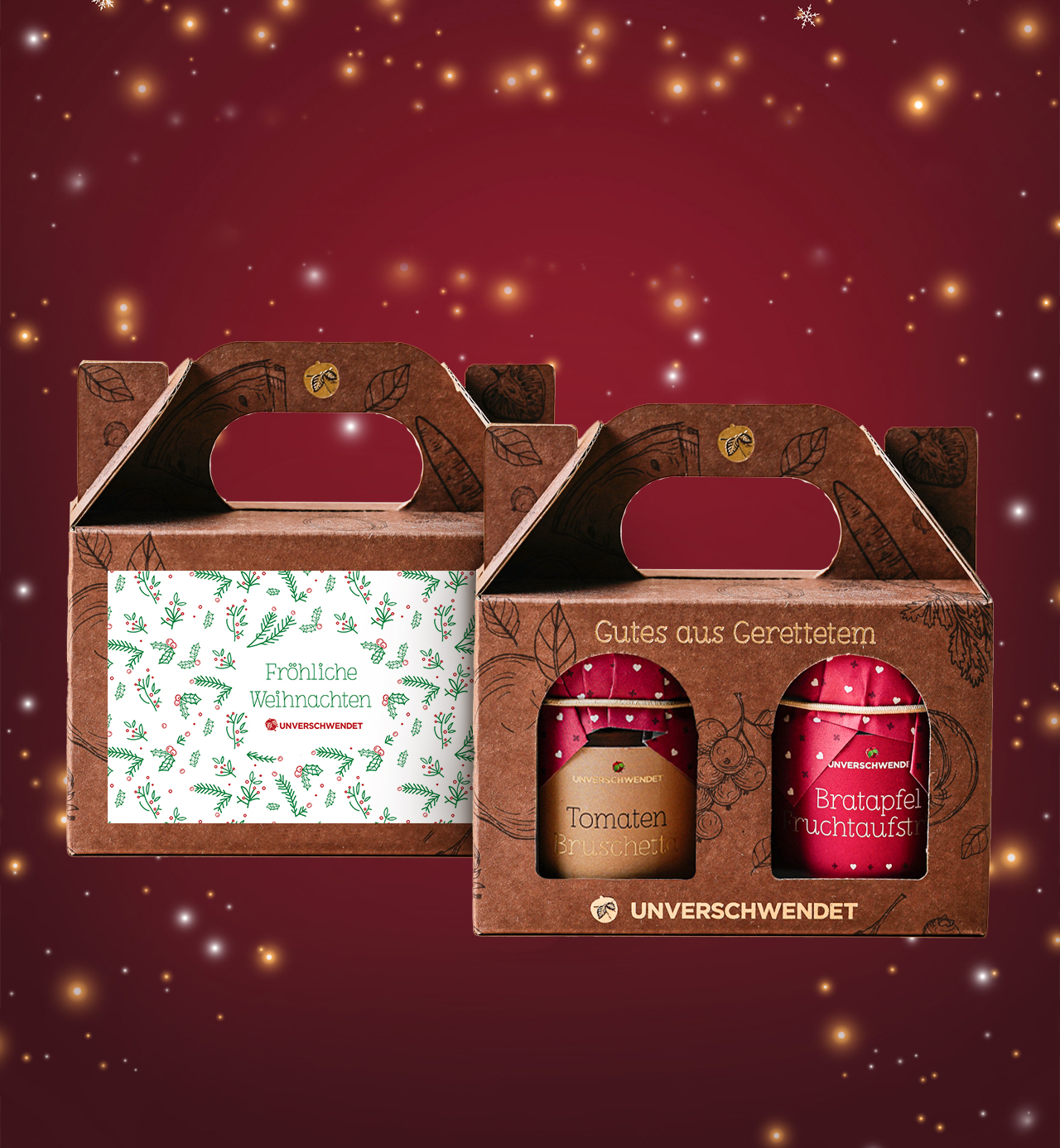 Duett Weihnachtsgruß rot-grün-weiß Duett Weihnachtsgruß rot-grün-weiß