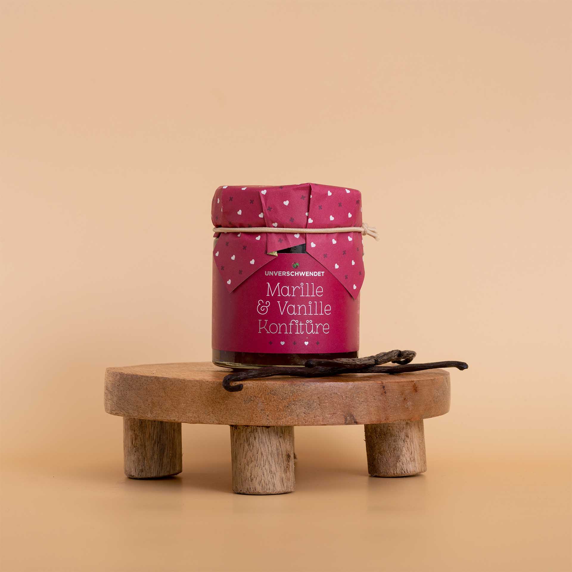 Unverschwendet Marille&Vanille Konfitüre (130g) Unverschwendet Marille&Vanille Konfitüre im Einzelgläschen